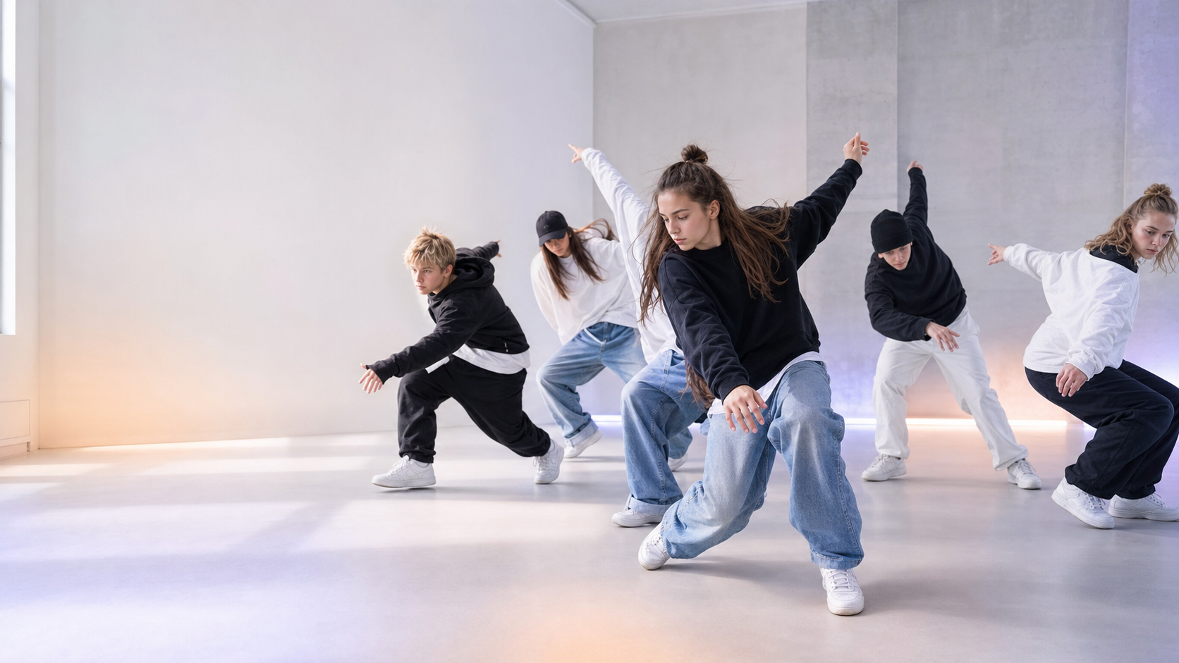 Tanečníci při choreografii